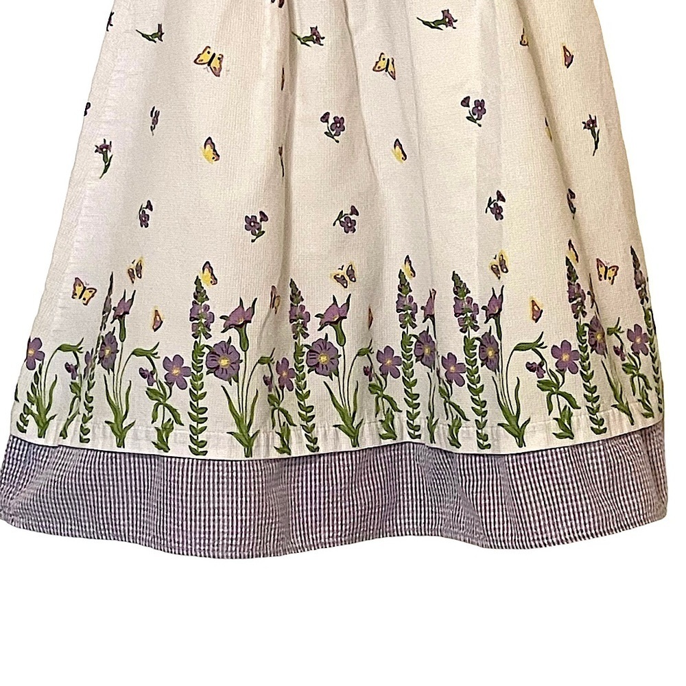 b.t. kids Girls Lilac & White Embroidered Collar Flower and Butterfly Dress 5 - Picture 5 of 10